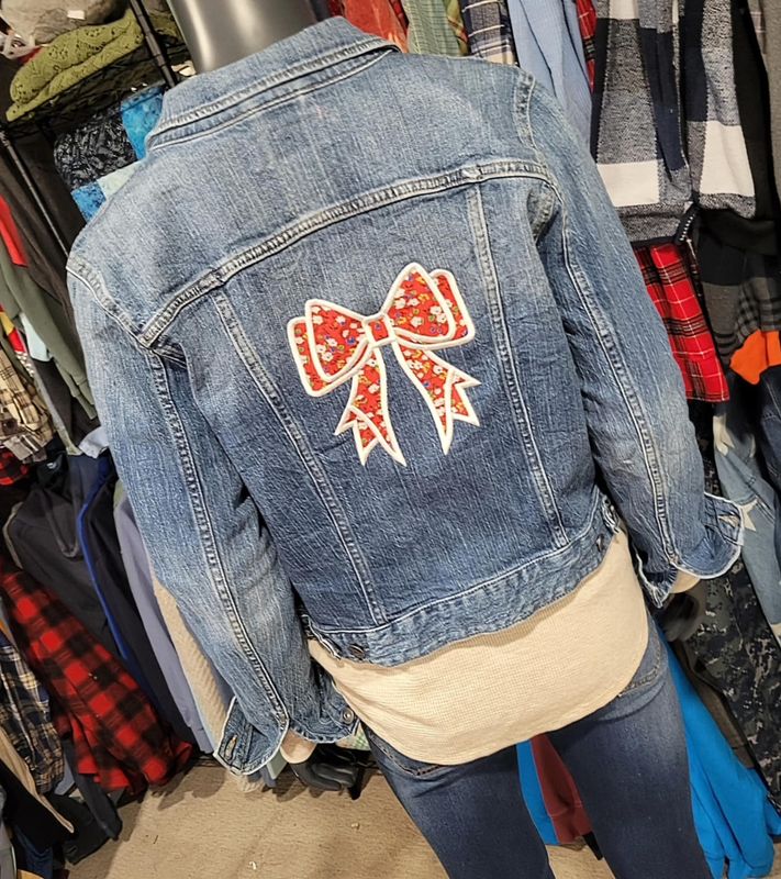 Bow Denim Jacket  L