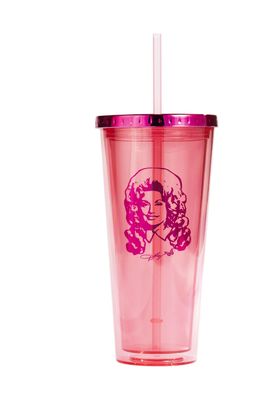 Dolly Parton Pink Plastic Tumbler 24 Ounces