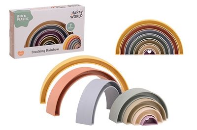 Happy World Stapelregenboog (bioplastic)

