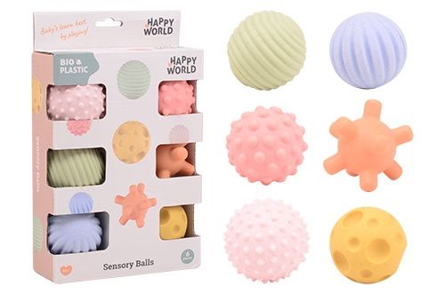 Happy World Voelballen Set (6-delig, bioplastic)