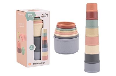 Happy World Stapelbekers (bioplastic)
