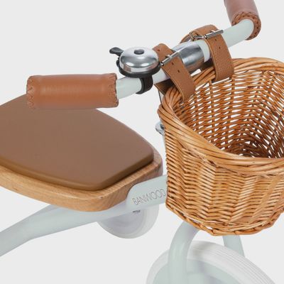 Banwood - driewieler Trike Bike – Pale Mint fiets mandje en fietsbel.
