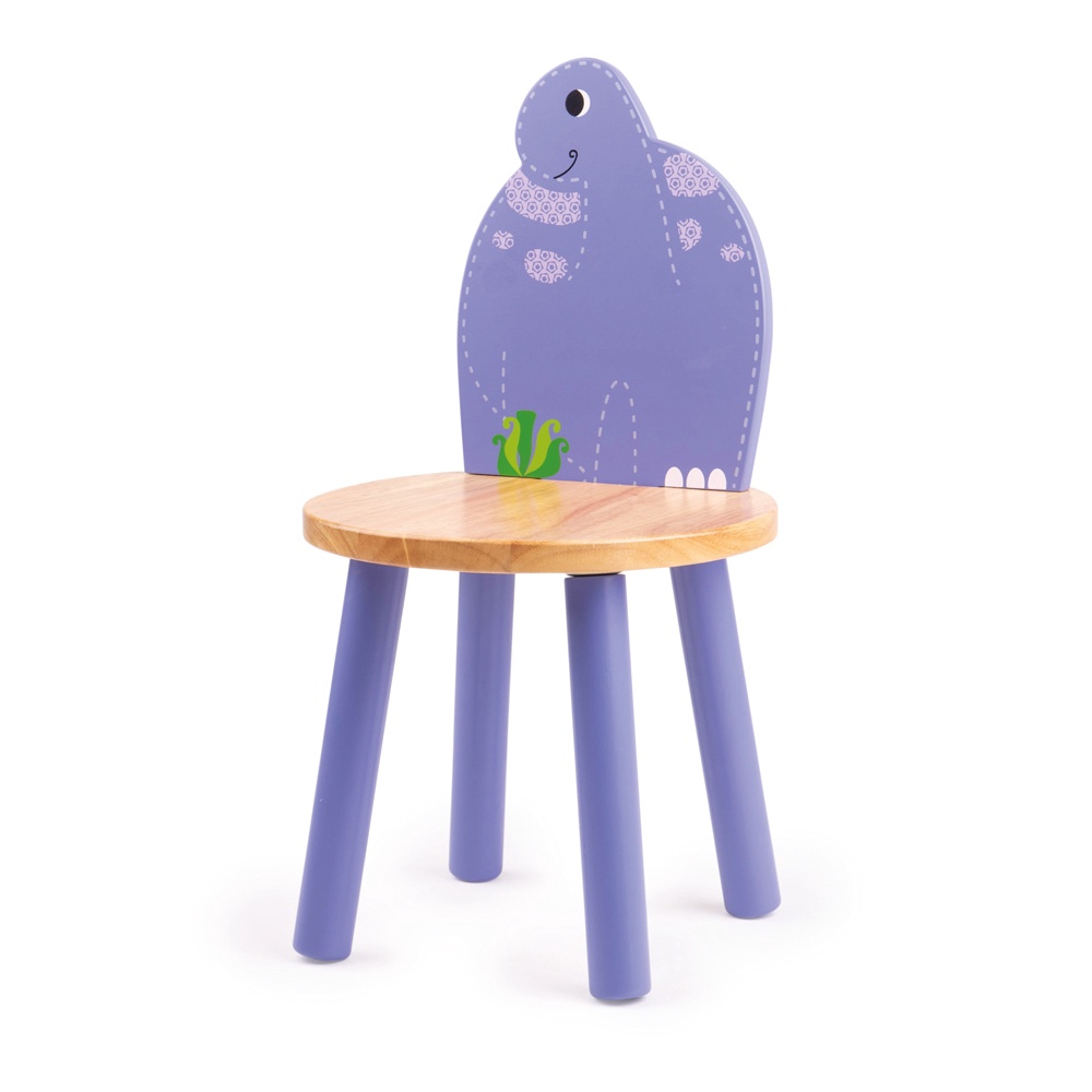 Tidlo houten kinderstoel - Brontosaurus dinosaurus