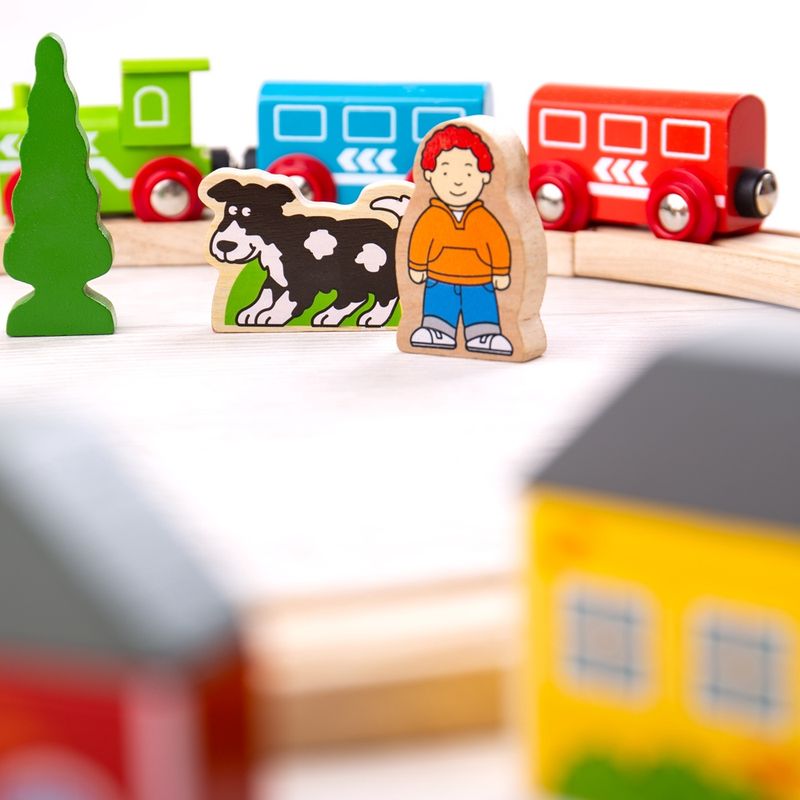 Bigjigs houten treinbaan startersset 20-delig houten speelgoed