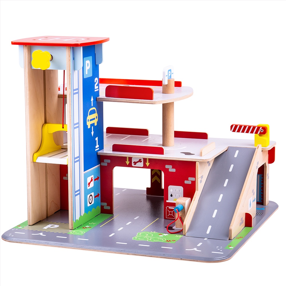 Bigjigs Houten Park & Speel Garage