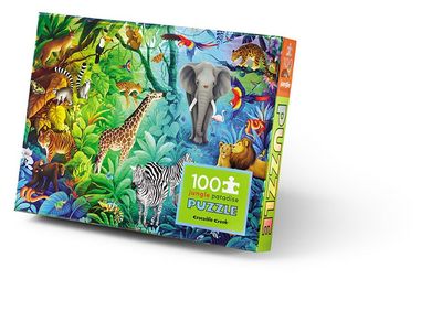 Crocodile Creek puzzel Holografisch Jungle – 100 stukjes


