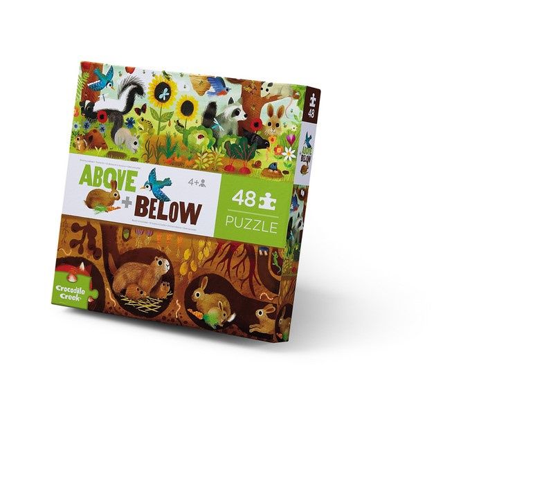 Crocodile Creek vloerpuzzel Above + Below Backyard – 48 stukjes