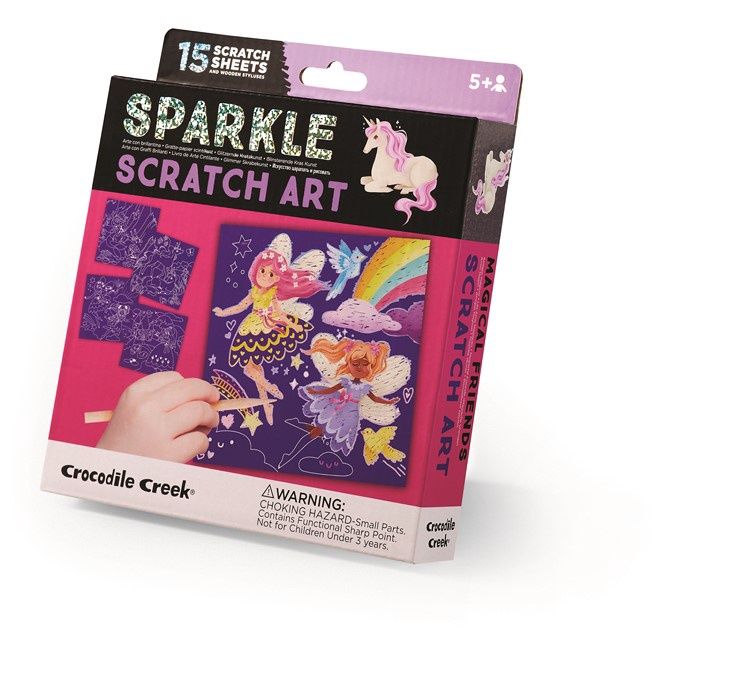 Crocodile Creek Sparkle Scratch Art Magische Vriendjes knutselset