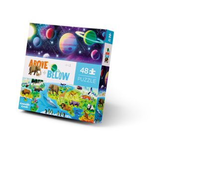 Vloerpuzzel kind – Above + Below Earth &amp; Space – 48 stukjes – Crocodile Creek