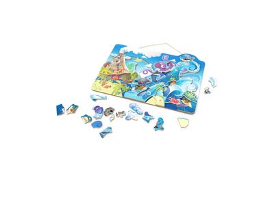 Speedy Monkey - Magnetische puzzel (piraat) - 100 stukjes 6+ - 42x33x1cm