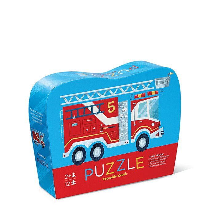 Crocodile Creek puzzel Brandweerwagen mini – 12 stukjes