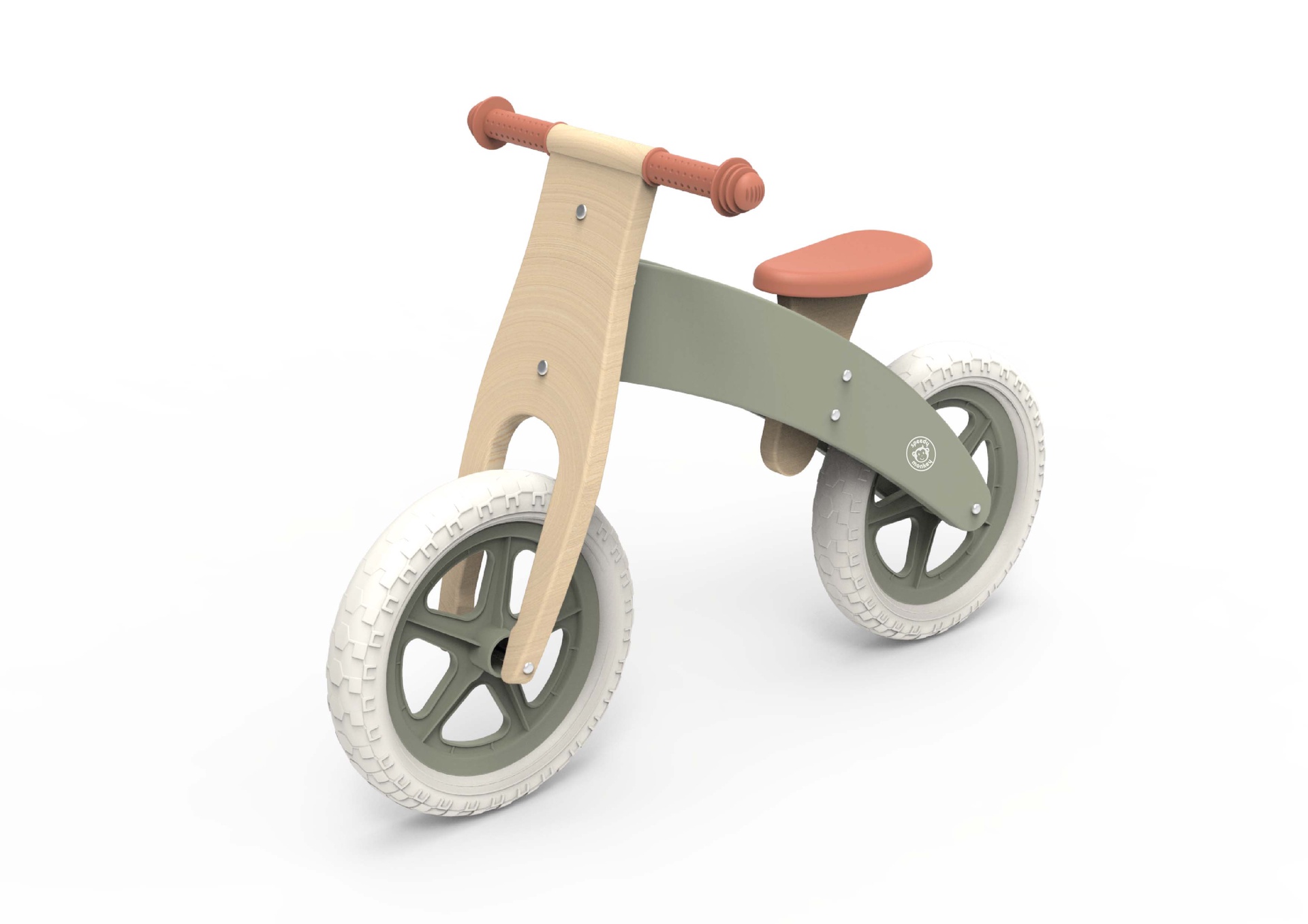 Speedy Monkey Houten Loopfiets - Vanaf 3 Jaar