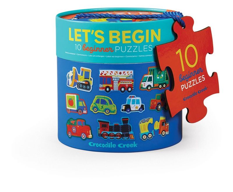 Crocodile Creek puzzel Voertuigen Let&#39;s Begin – 10 x 2 stukjes