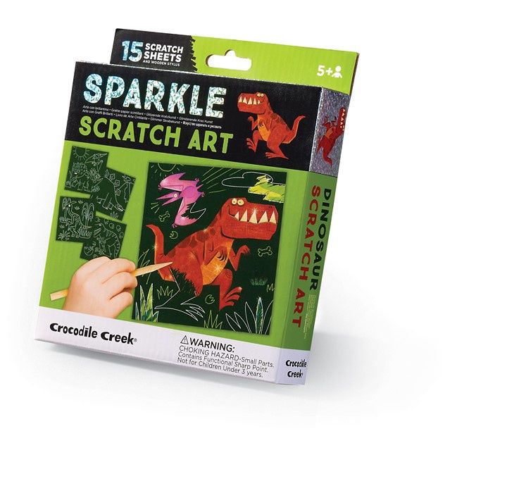 Crocodile Creek Sparkle Scratch Art Dino knutselset