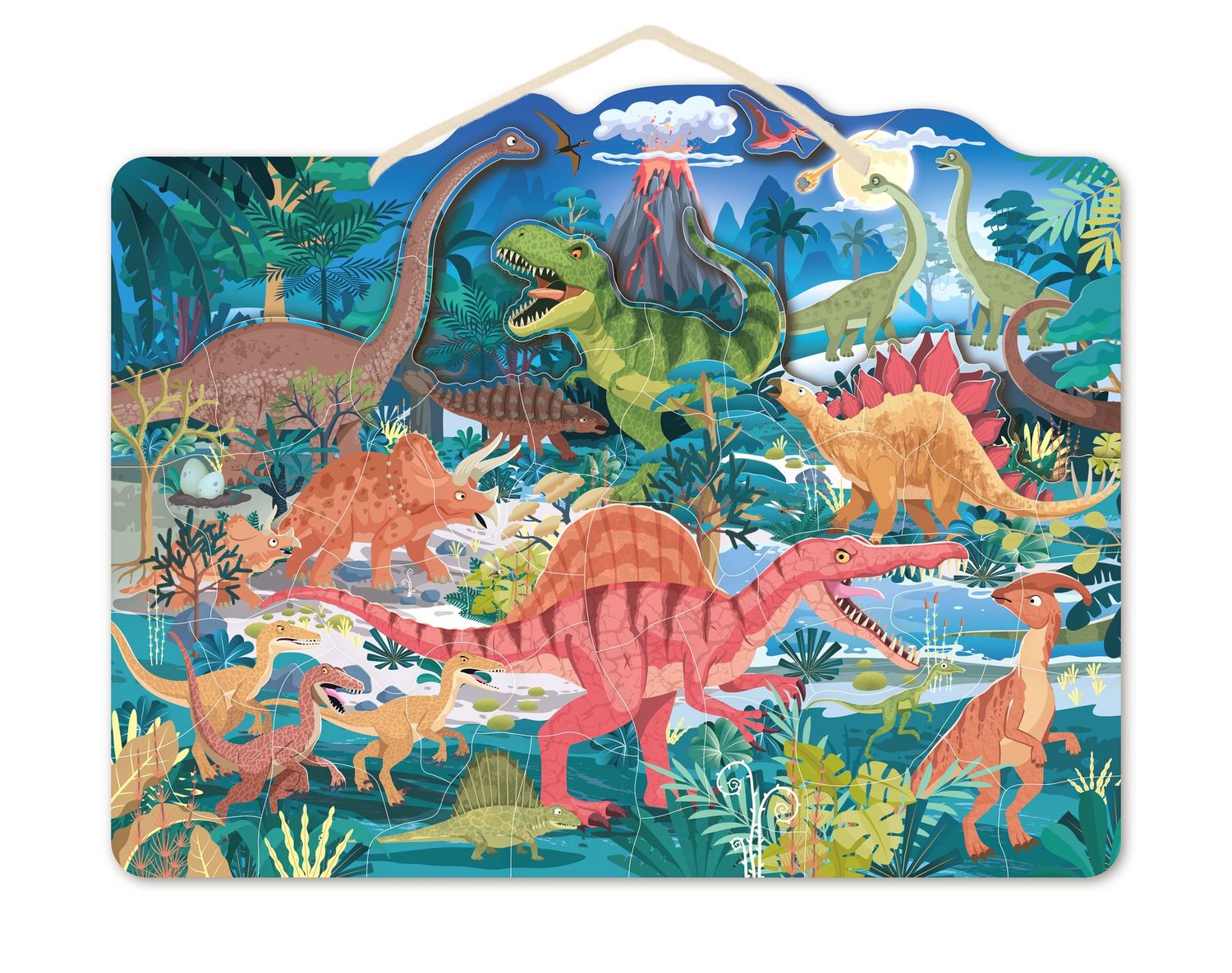 Speedy Monkey Magnetische Puzzel – Dinosaurussen – 48 Stukjes