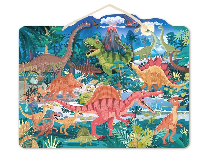 Speedy Monkey Magnetische Puzzel – Dinosaurussen – 48 Stukjes