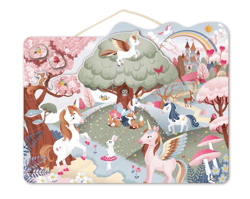 Speedy Monkey Magnetische Puzzel – Eenhoorn – 48 Stukjes