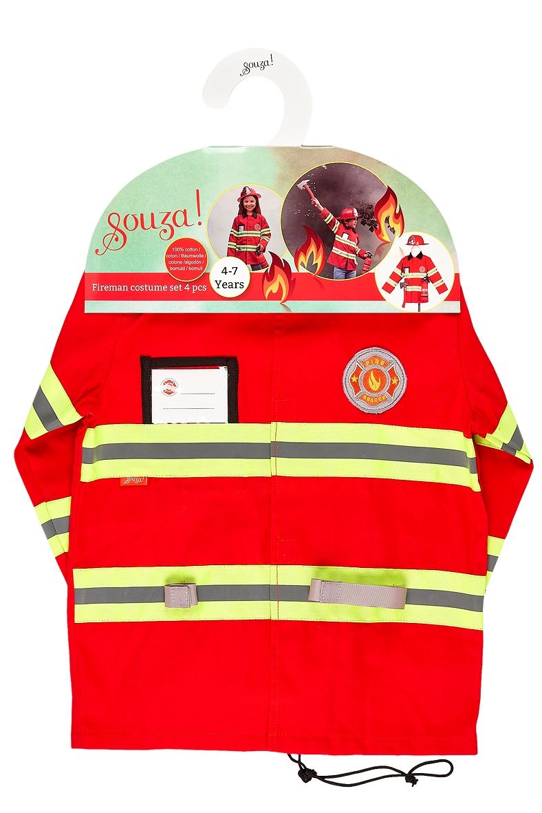 Souza Brandweer 4-7 jaar 104-122 cm