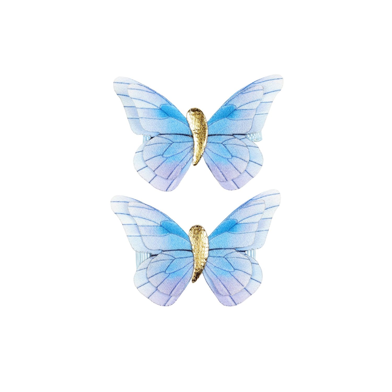 Souza Haarklemmetjes Florence Vlinder Blauw – 2 stuks