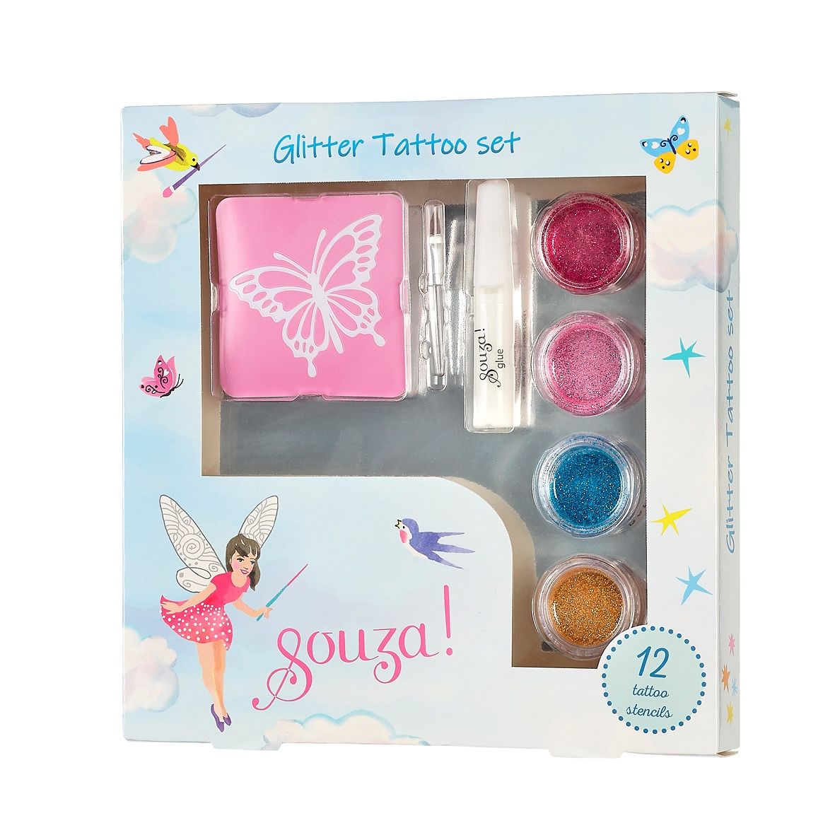 Glitter tattoo set (1 doos)