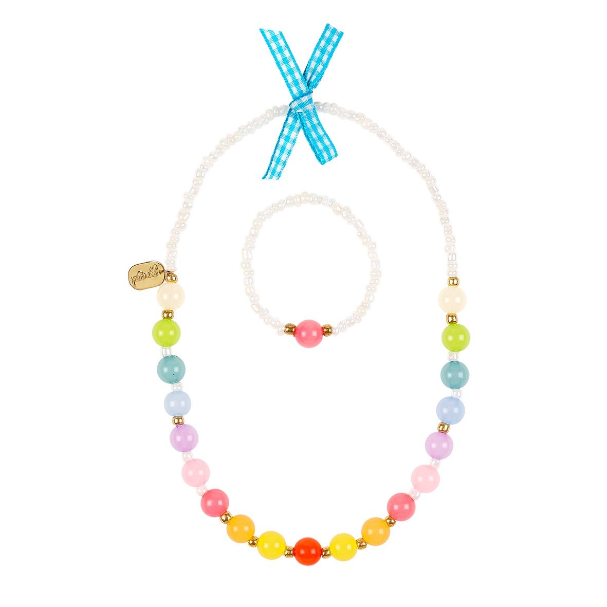 Souza Ketting &amp; Armband Set Evelia Regenboog