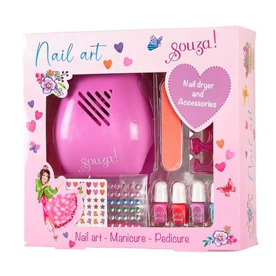 Souza Nageldroger en Nagellak Set roze