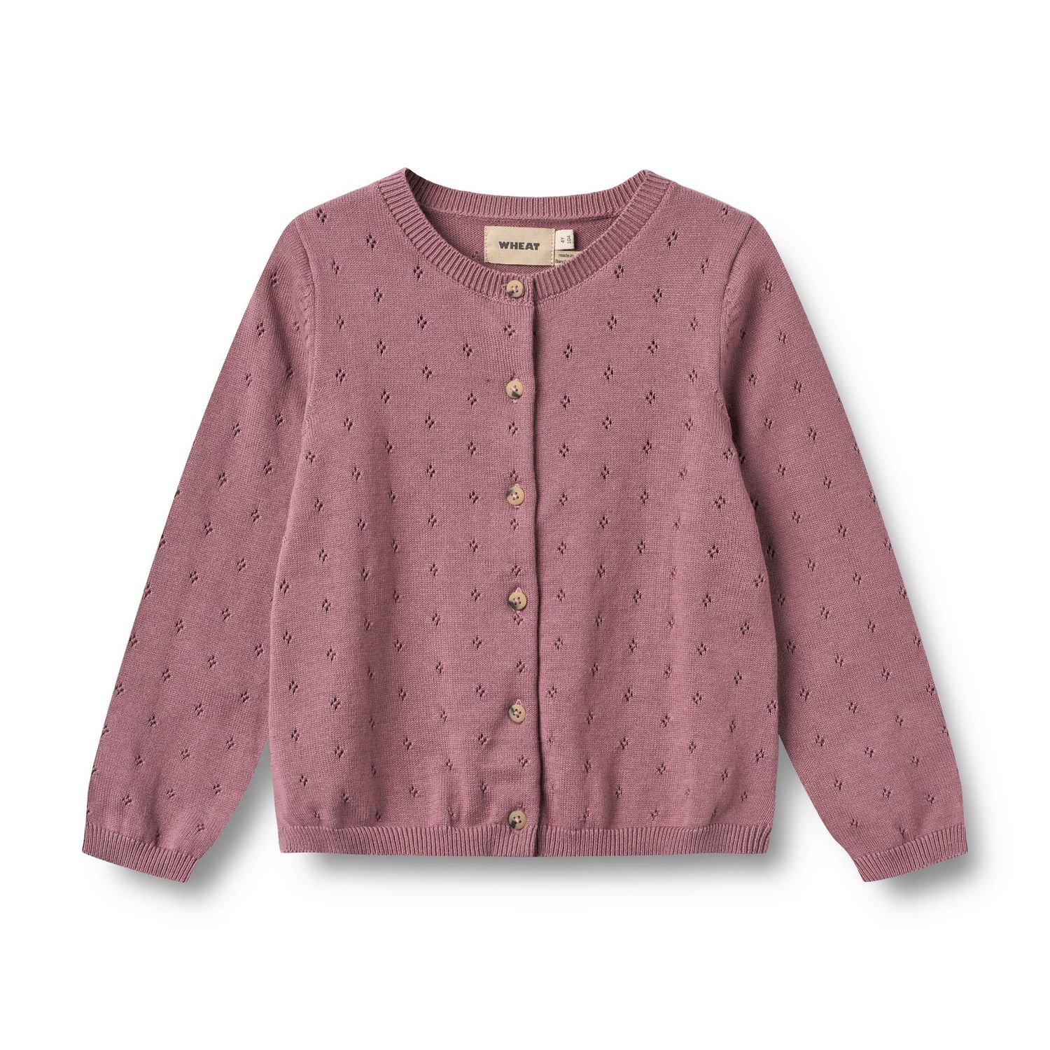 Meisjesvest gebreid – Wheat Maia – biologisch katoen cardigan