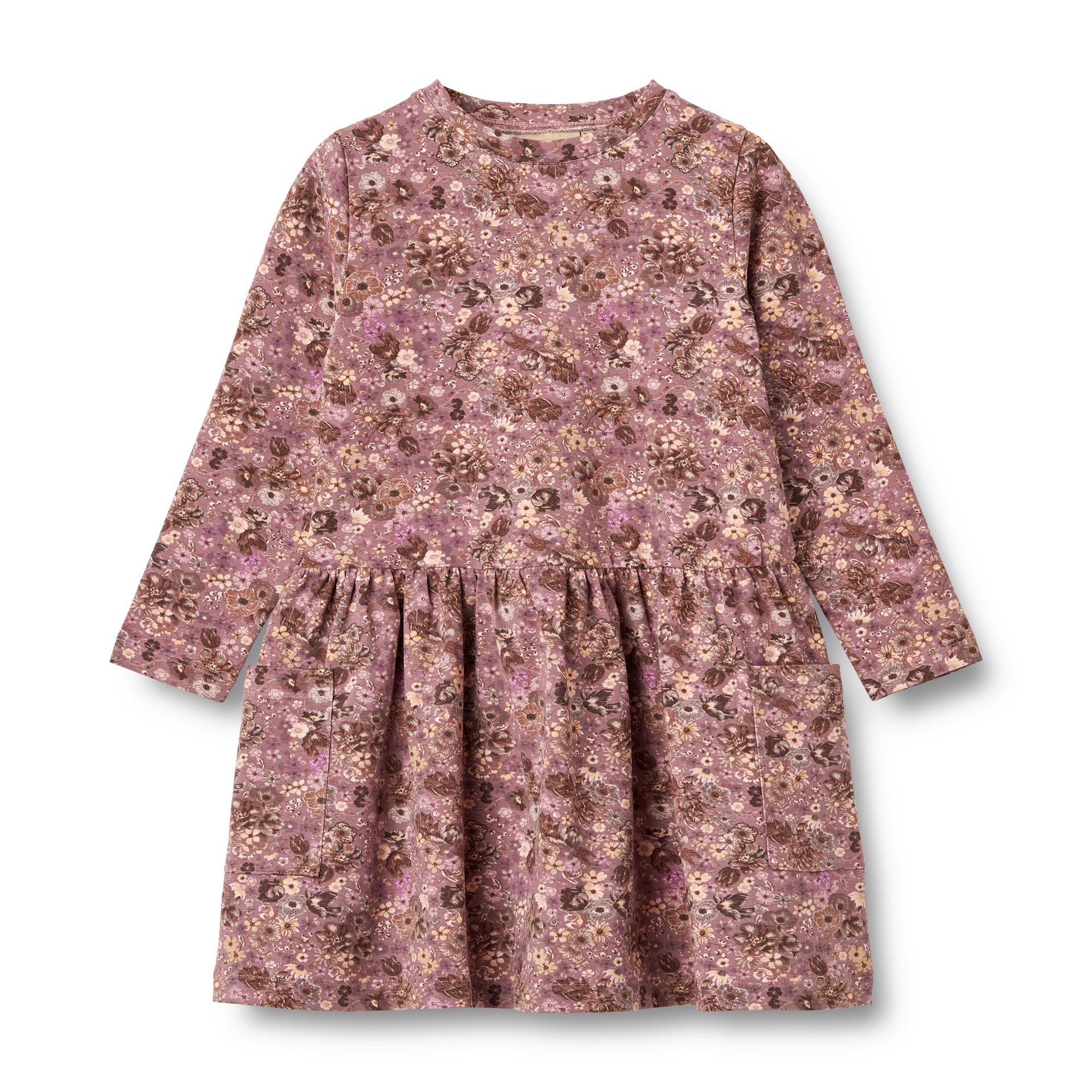 Jersey jurk kind Bessie - Wheat langemouwen jurk biologisch katoen