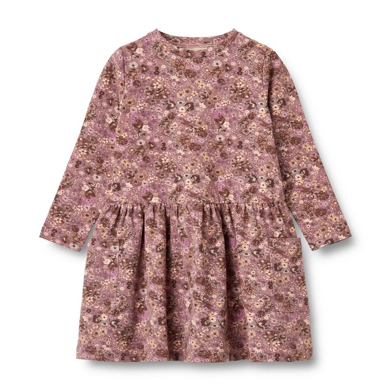 Jersey jurk kind Bessie – Wheat langemouwen jurk biologisch katoen