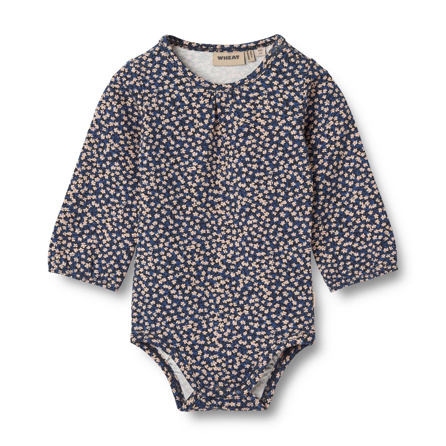 Wheat Longsleeve Romper met Print Elmine – Organic Cotton