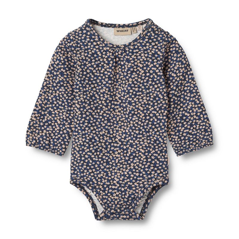 Wheat Longsleeve Romper met Print Elmine – Organic Cotton