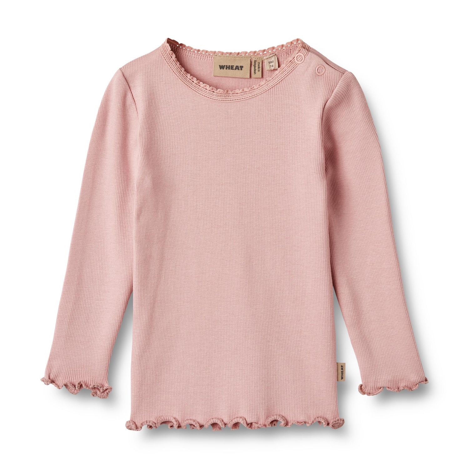 Wheat Rib T-shirt Lange Mouw Reese – Organic Cotton &amp; Modal