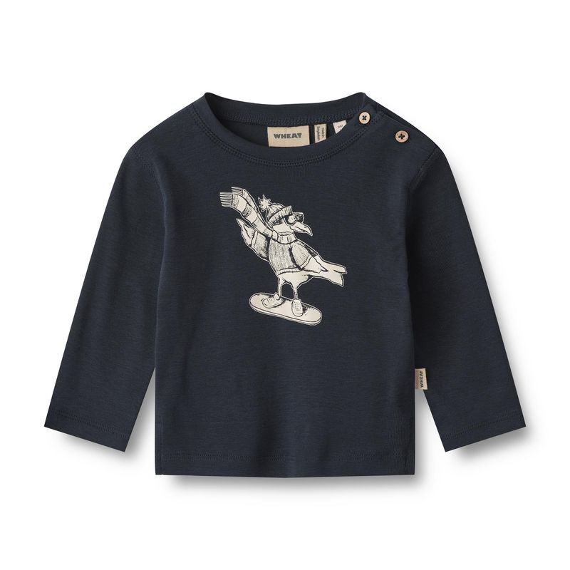 Wheat T-shirt Lange Mouw Monty – Organic Cotton &amp; Modal