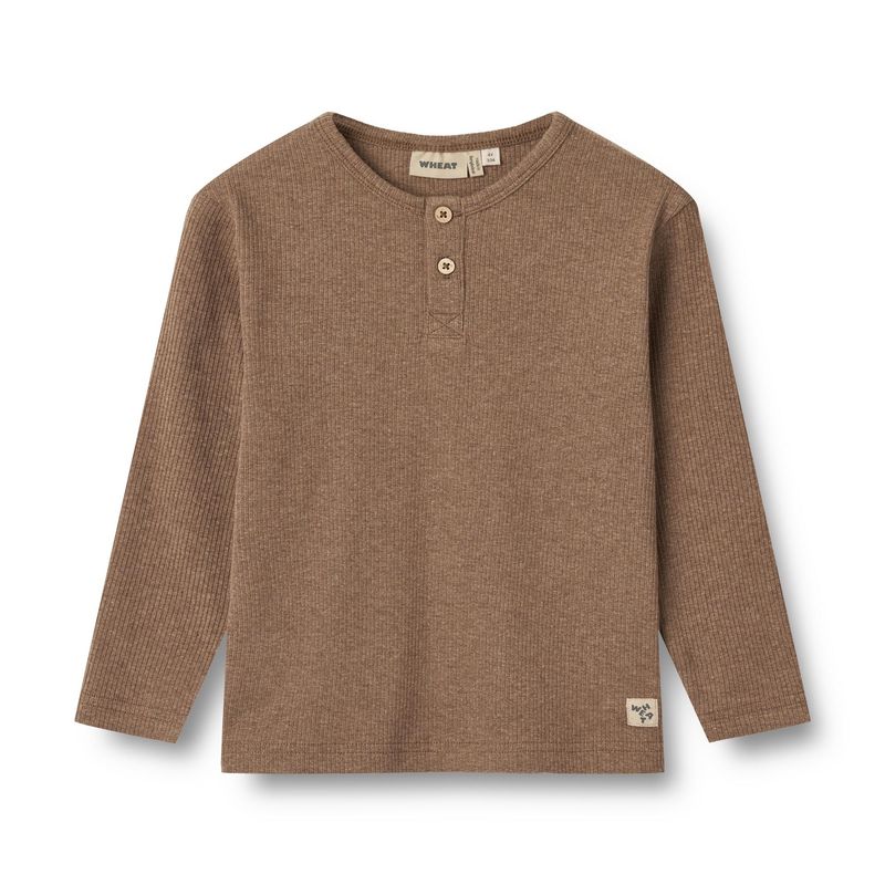 Wheat T-shirt Lange Mouw Morris – Organic Cotton &amp; Modal