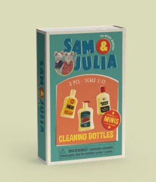 Het Muizenhuis Sam &amp; Julia Mini&#39;s - Schoonmaakflesjes (3 st)