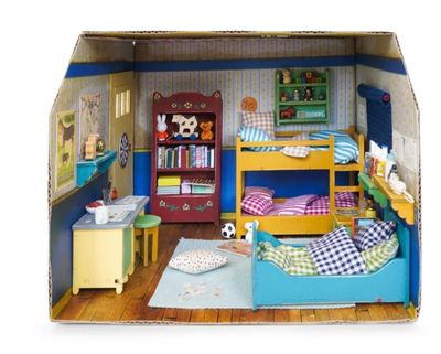 Het Muizenhuis – Sam &amp; Julia – kartonnen miniatuur Kinderkamer