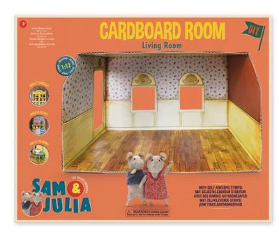 Het Muizenhuis – Sam &amp; Julia – kartonnen miniatuur Woonkamer
