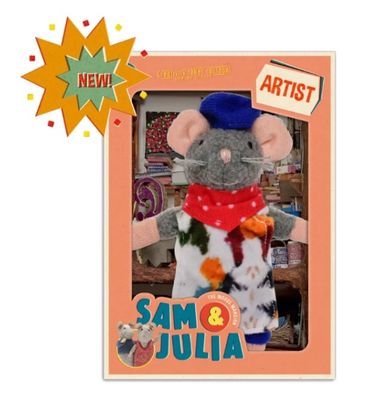 Het Muizenhuis – Sam &amp; Julia – knuffelmuisje de Kunstenaar
