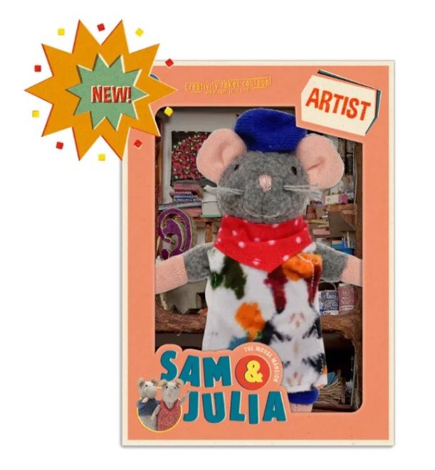 Het Muizenhuis – Sam &amp; Julia – knuffelmuisje de Kunstenaar