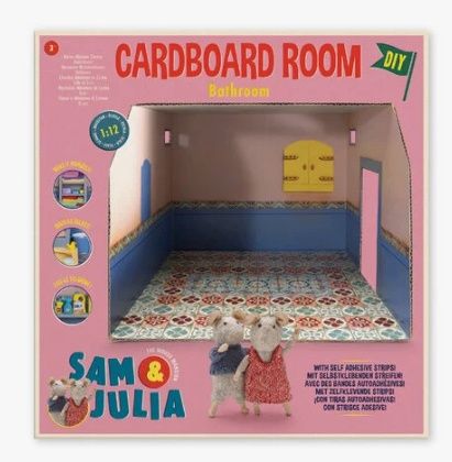 Het Muizenhuis – Sam &amp; Julia – kartonnen miniatuur badkamer