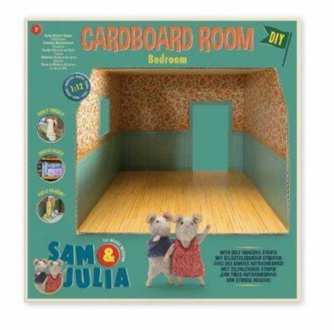 Het Muizenhuis – Sam &amp; Julia – kartonnen miniatuur slaapkamer