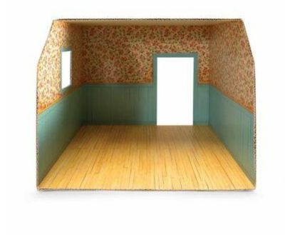 Het Muizenhuis – Sam &amp; Julia – kartonnen miniatuur slaapkamer