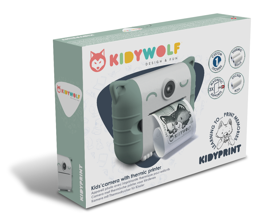 Kidywolf kindercamera Kidyprint – thermische printer mint