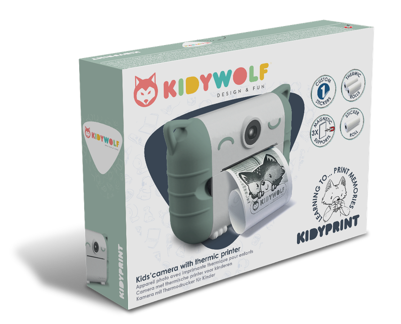 Kidywolf kindercamera Kidyprint – thermische printer mint