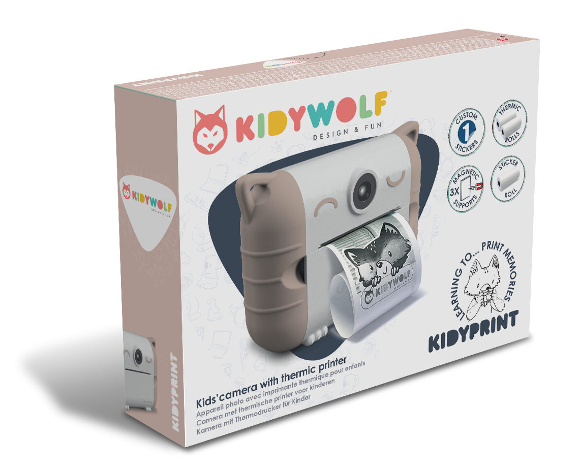 KIDYPRINT Fototoestel met thermische printer roze