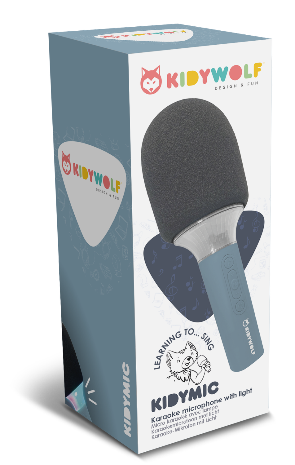Kidywolf karaoke microfoon Kidymic – blauw