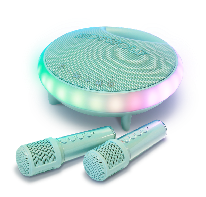 Kidywolf karaokespeaker en microfoons Kidykaraoke – groen