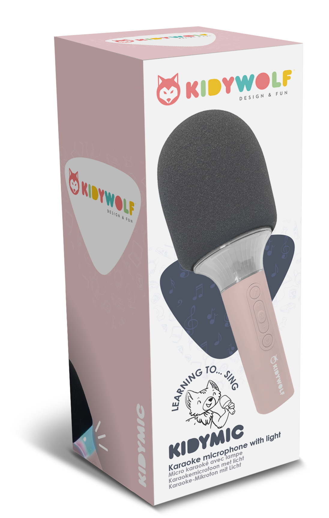 Kidywolf karaoke microfoon Kidymic - roze
