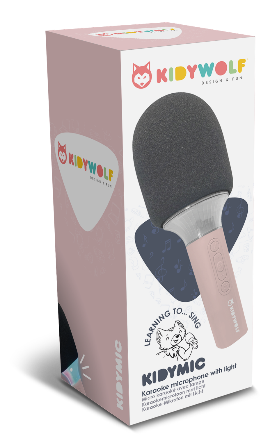 Kidywolf karaoke microfoon Kidymic – roze