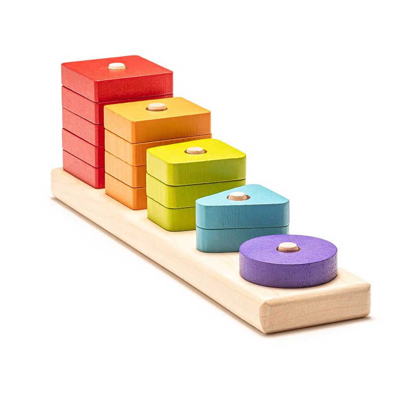 Cubika houten blokkenspel Geometrie sorteerbak LSG-2